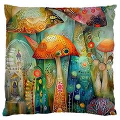 Whimsical Mushrooms Colorful Patterns 16  Baby Flannel Cushion Case (two Sides)