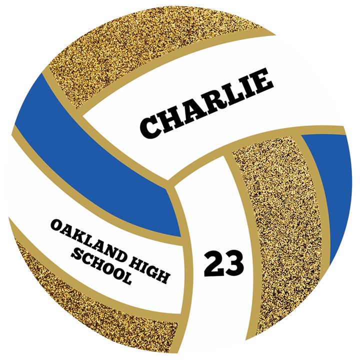 Personalized Volleyball School Number Name Any Text Photo Wooden Bottle Opener Wooden Bottle Opener (Round)