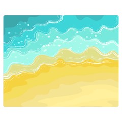 Abstract Background Beach Coast Two Sides Premium Plush Fleece Blanket (teen Size)