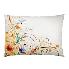 Flower Blau Pillow Case (two Sides)
