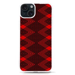 Pattern Rot Schwarz Iphone 15 Tpu Uv Print Case