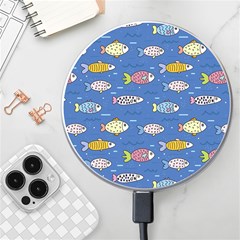 Sea Fish Blue Submarine Animal Wireless Fast Charger(white)