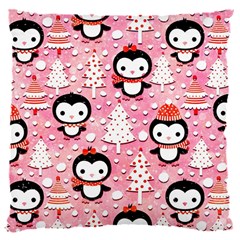 Cute Penguin Pattern 16  Baby Flannel Cushion Case (two Sides)