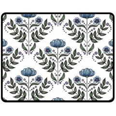 Flower Seamless Pattern Victorian Fleece Blanket (medium)