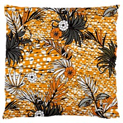 Leaf Yellow Point Flower White 16  Baby Flannel Cushion Case (two Sides)