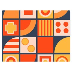 Square Shapes Pattern Design Two Sides Premium Plush Fleece Blanket (baby Size)