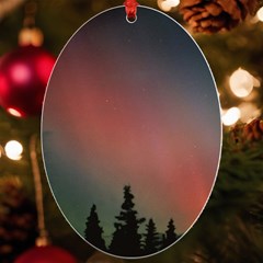 Aurora Borealis Alaska Sky Uv Print Acrylic Ornament Oval