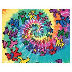 Tie Dye Grateful Dead Bears Two Sides Premium Plush Fleece Blanket (teen Size)
