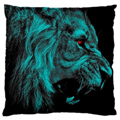 Angry Male Lion Predator Carnivore 16  Baby Flannel Cushion Case (two Sides)
