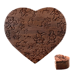 Grateful Dead Bears Heart Wood Jewelry Box