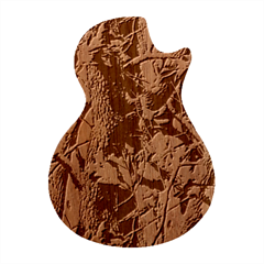 Realtree Camo Seamless Pattern Camo Hunting Guitar Shape Wood Guitar Pick Holder Case And Picks Set