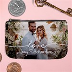 Personalized Wedding Couple Photo Name Large Coin Purse Large Coin Purse Front