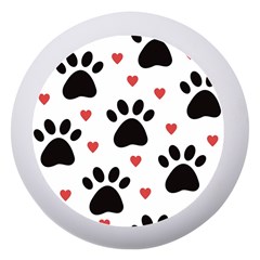 Dog Paw Vector Seamless Pattern With Hearts Dento Box With Mirror