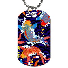 Koi Fish Traditional Japanese Art Dog Tag (one Side)
