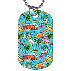 Summer Pattern Seamless Dog Tag (one Side)