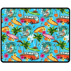Summer Pattern Seamless Fleece Blanket (medium)