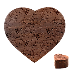 Summer Pattern Seamless Heart Wood Jewelry Box