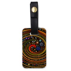 Swirl Vortex Emoji Cyclone Motion Art Luggage Tag (one Side)