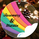 Personalized Name Rainbow UV Print Acrylic Ornament Round UV Print Acrylic Ornament Round Front