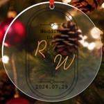 Personalized Name Wedding Frame UV Print Acrylic Ornament Round UV Print Acrylic Ornament Round Front