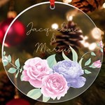 Personalized Name Rose UV Print Acrylic Ornament Round UV Print Acrylic Ornament Round Front