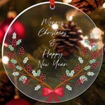 Personalized Name Xmas UV Print Acrylic Ornament Round UV Print Acrylic Ornament Round Front