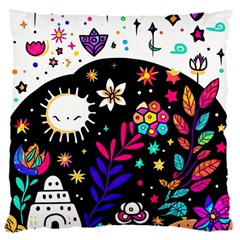 Rainbow Fun Cute Minimal Doodle 16  Baby Flannel Cushion Case (two Sides)
