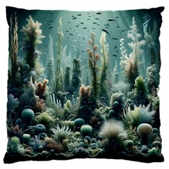 Underwater Coral Life 16  Baby Flannel Cushion Case (two Sides)
