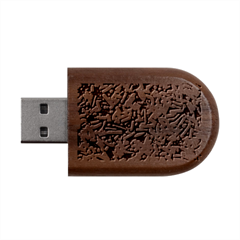 Colorful Candy Texture, Close-up Wood Oval Usb Flash Drive