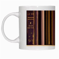 Books Bookshelves Office Fantasy Background Artwork Book Cover Apothecary Book Nook Literature Libra White Mug