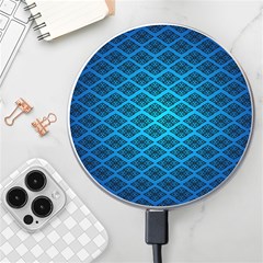 Pattern Texture Geometric Blue Wireless Fast Charger(white)