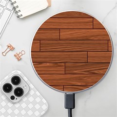 Seamless Wooden Planks Brown Wooden Background Wireless Fast Charger(white)