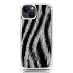 Zebra Texture, Zebra Wool, White Black Background Iphone 14 Tpu Uv Print Case