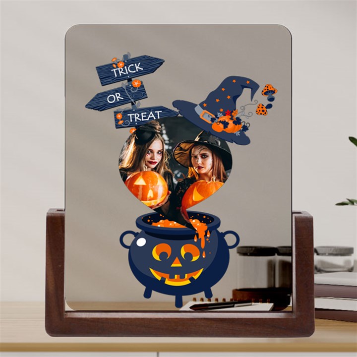 Personalized Photo Witch Halloween Acrylic UV Print 6  Tabletop Frame Acrylic UV Print 6  Tabletop Frame (U-Shape)