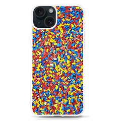 Colorful Lego Texture Lego Bricks Iphone 15 Tpu Uv Print Case