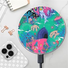 Planet Psychedelic Art Psicodelia Wireless Fast Charger(white)