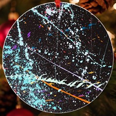 Abstract Colorful Texture Uv Print Acrylic Ornament Round