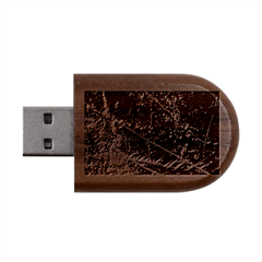 Abstract Colorful Texture Wood Oval Usb Flash Drive