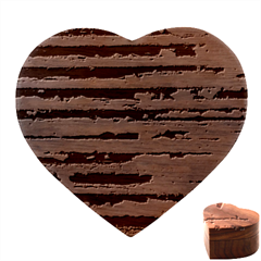 Metallic Rhythm Print Heart Wood Jewelry Box