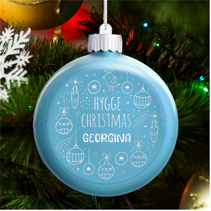 Personalized Christmas Any Text Name Led Glass Round Ornament LED Glass Round Ornament