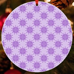 Purple Pattern Seamless Texture Mandala Uv Print Acrylic Ornament Round