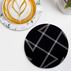 Stripes, Zigzag Uv Print Round Tile Coaster