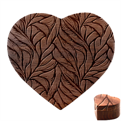 Black White Flower Texture Pattern Heart Wood Jewelry Box