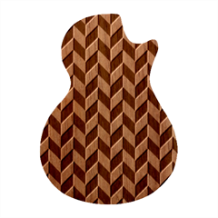Black And White Pattern Guitar Shape Wood Guitar Pick Holder Case And Picks Set