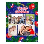 Personalized Christmas Photo Name Any Text Two Sides Premium Plush Fleece Blanket Two Sides Premium Plush Fleece Blanket (Large) 80, x60,  Blanket Front