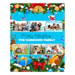 Personalized Christmas Photo Name Any Text Two Sides Premium Plush Fleece Blanket Two Sides Premium Plush Fleece Blanket (Large) 80, x60,  Blanket Back