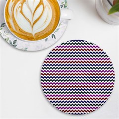 Chevron Pattern Uv Print Round Tile Coaster