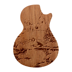 Icy Lights, Art, Christmas, Houses Guitar Shape Wood Guitar Pick Holder Case And Picks Set