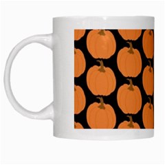Black And Orange Pumpkin White Mug