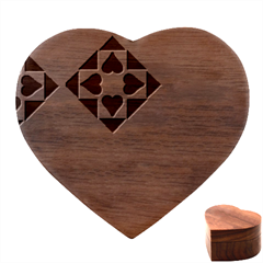 Aesthetic Hearts Heart Wood Jewelry Box